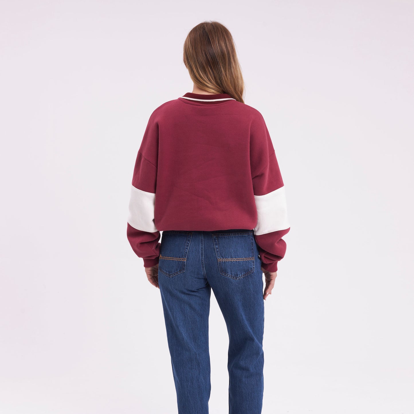 Buzo White Lines Polo Rhubarb