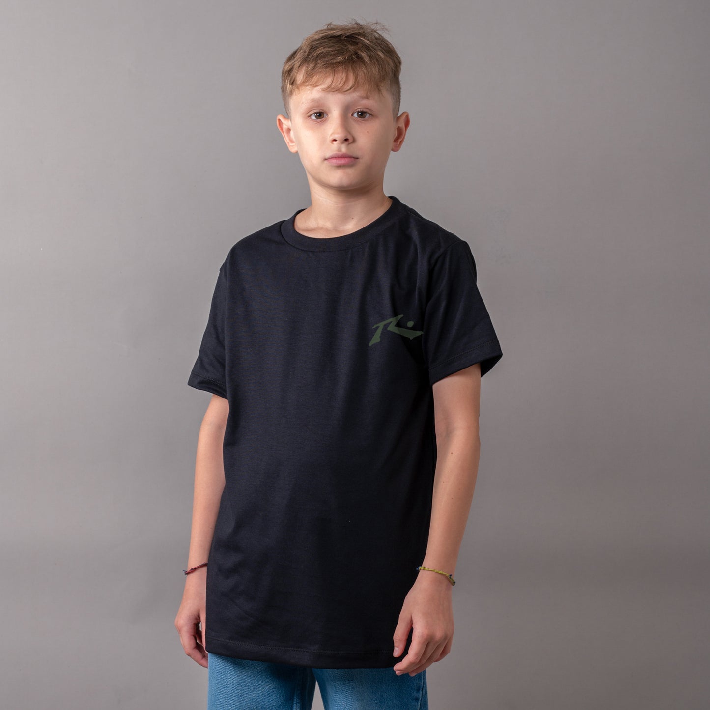 Remera Competition Jr Black/Military Green