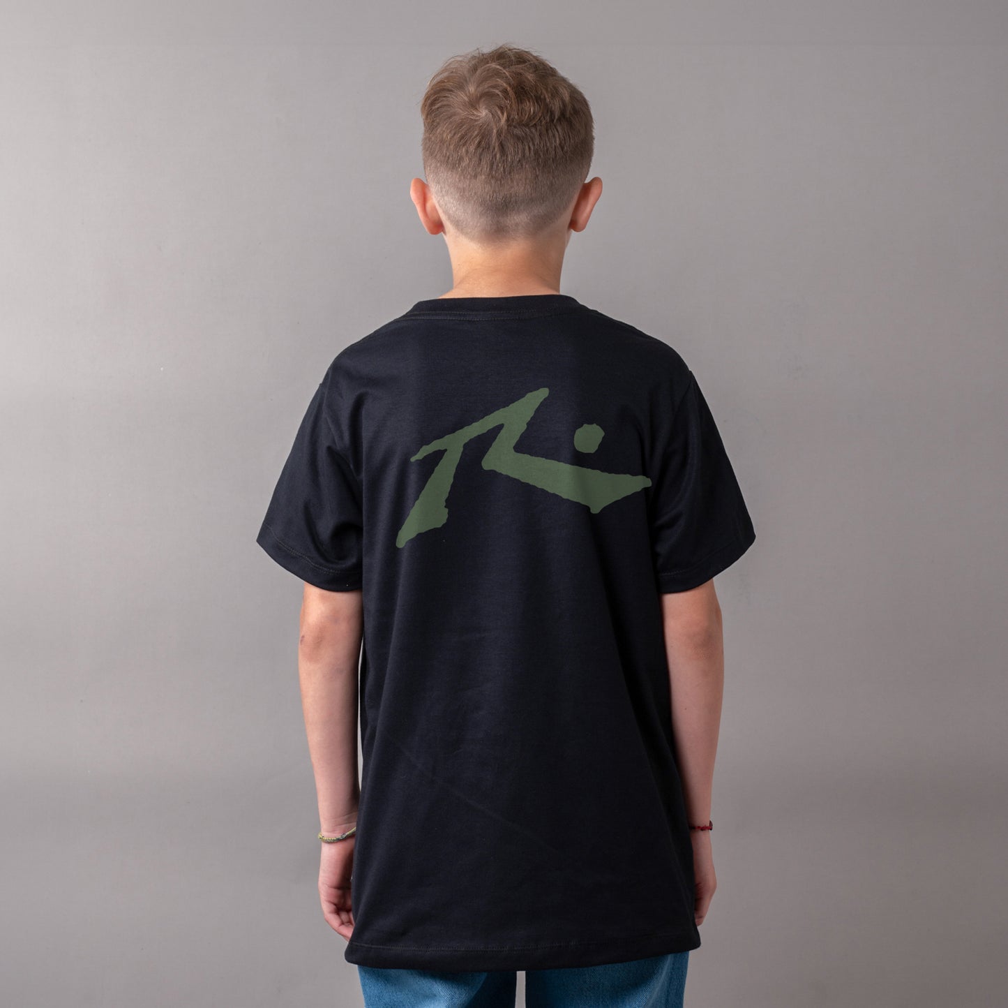 Remera Competition Jr Black/Military Green