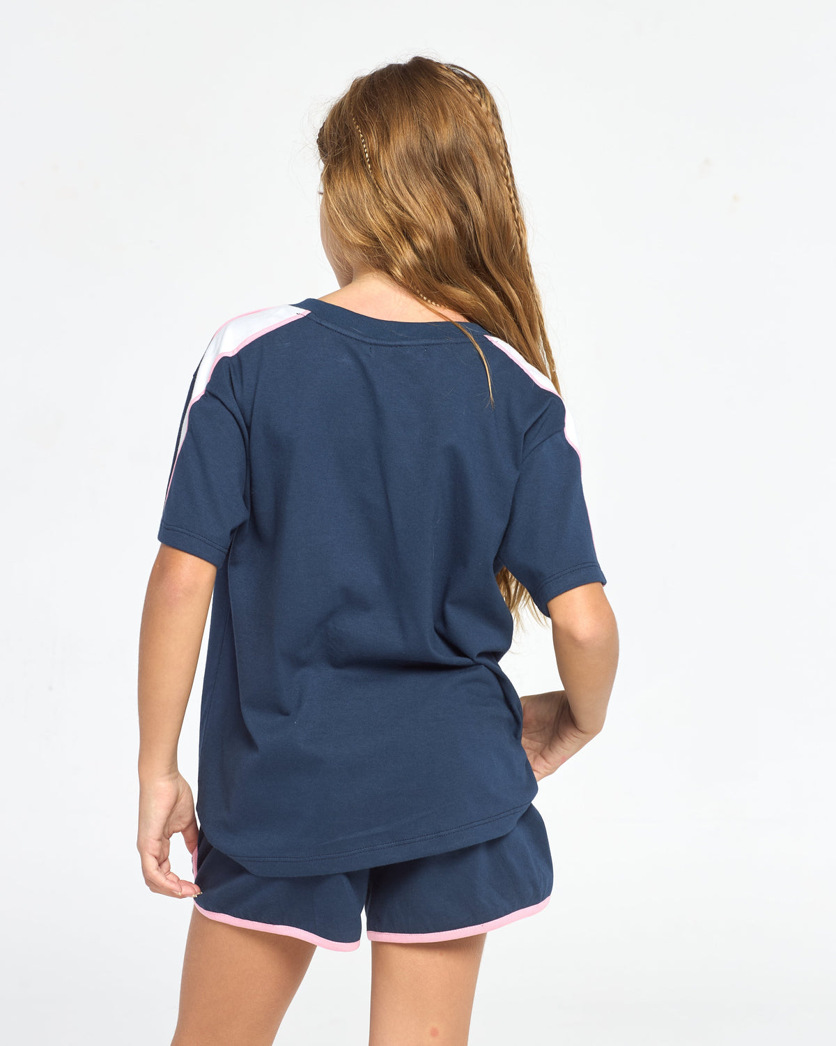 Remera Mini Tammy Oversized Girls Navy