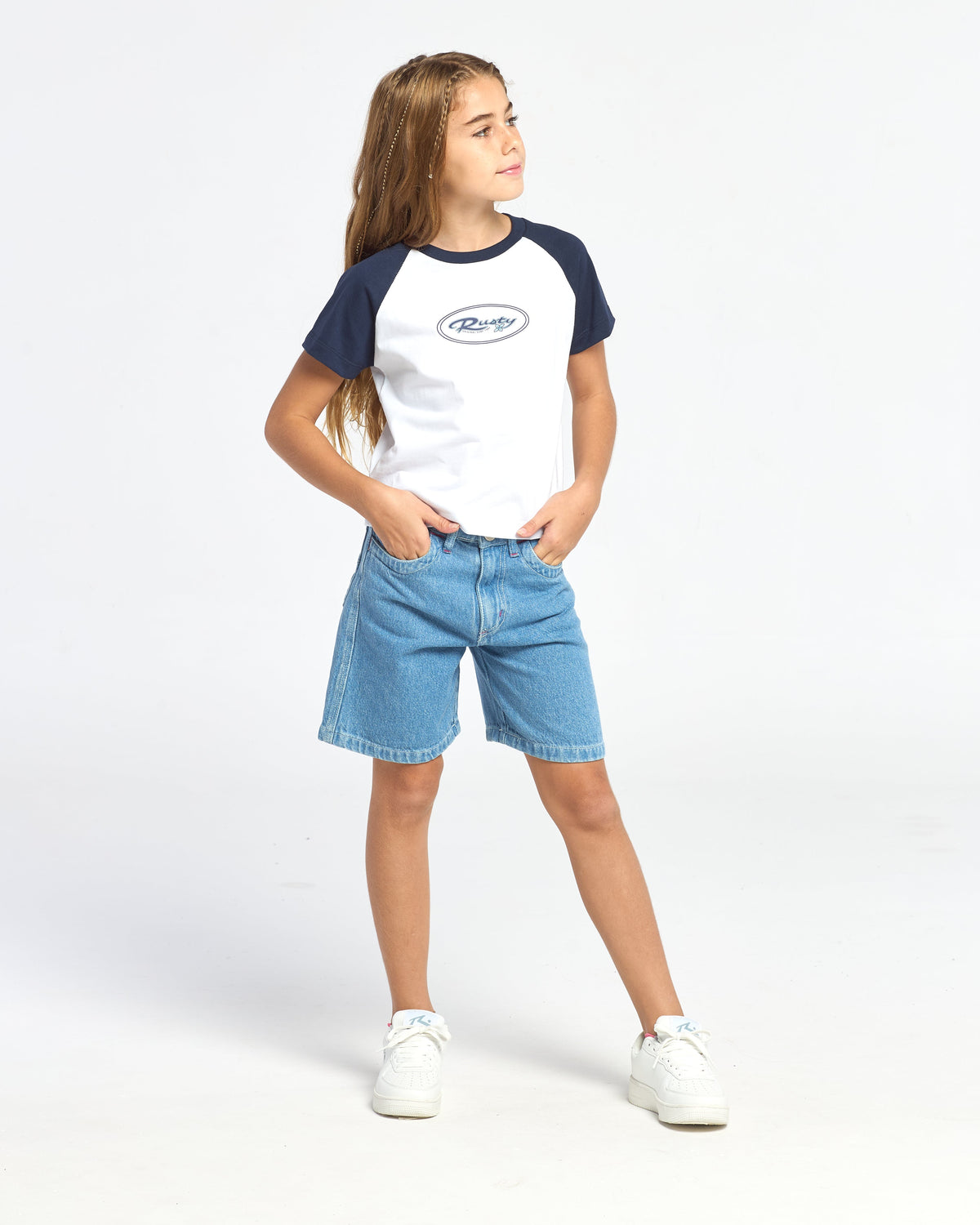 Remera Tuff Raglan Baby Girls White