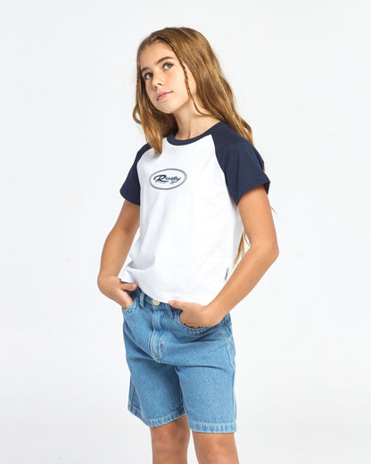Remera Tuff Raglan Baby Girls White