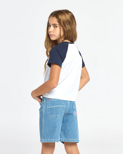 Remera Tuff Raglan Baby Girls White