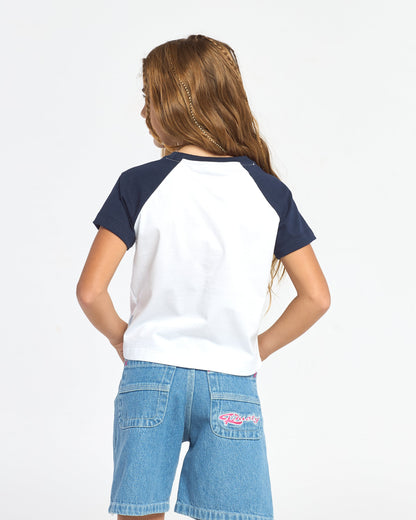 Remera Tuff Raglan Baby Girls White