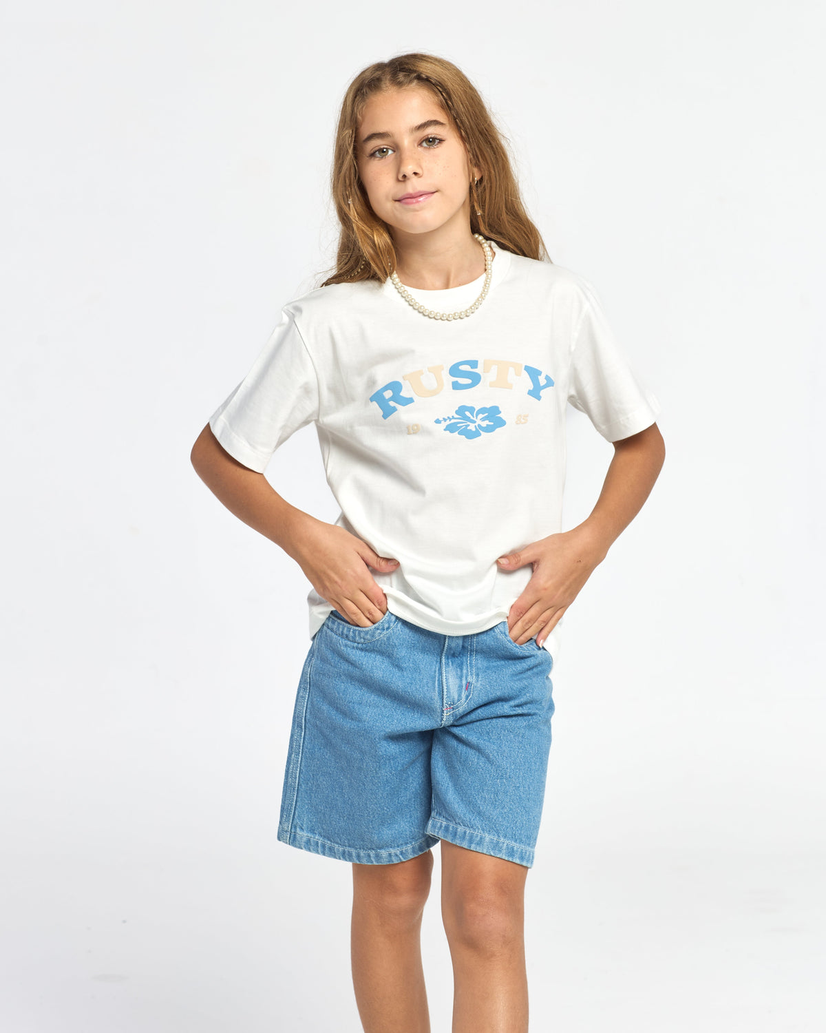 Remera Loco Standard Girls Ecru