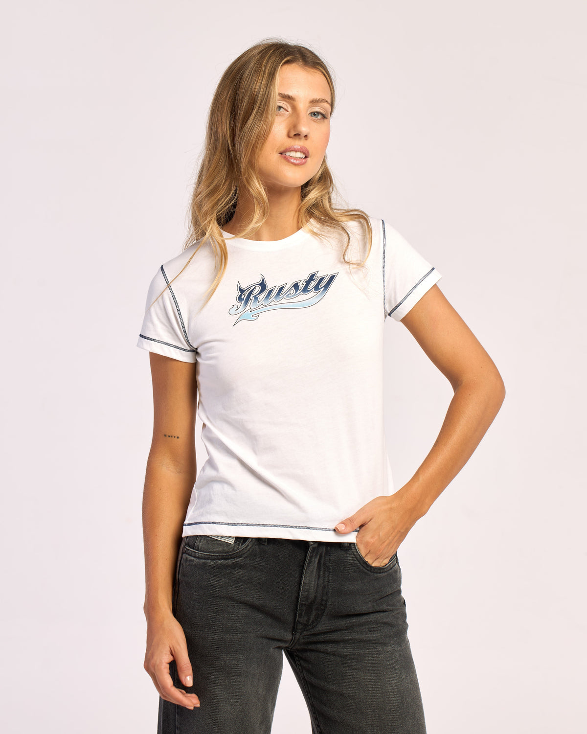 Remera Horny Devil Baby White