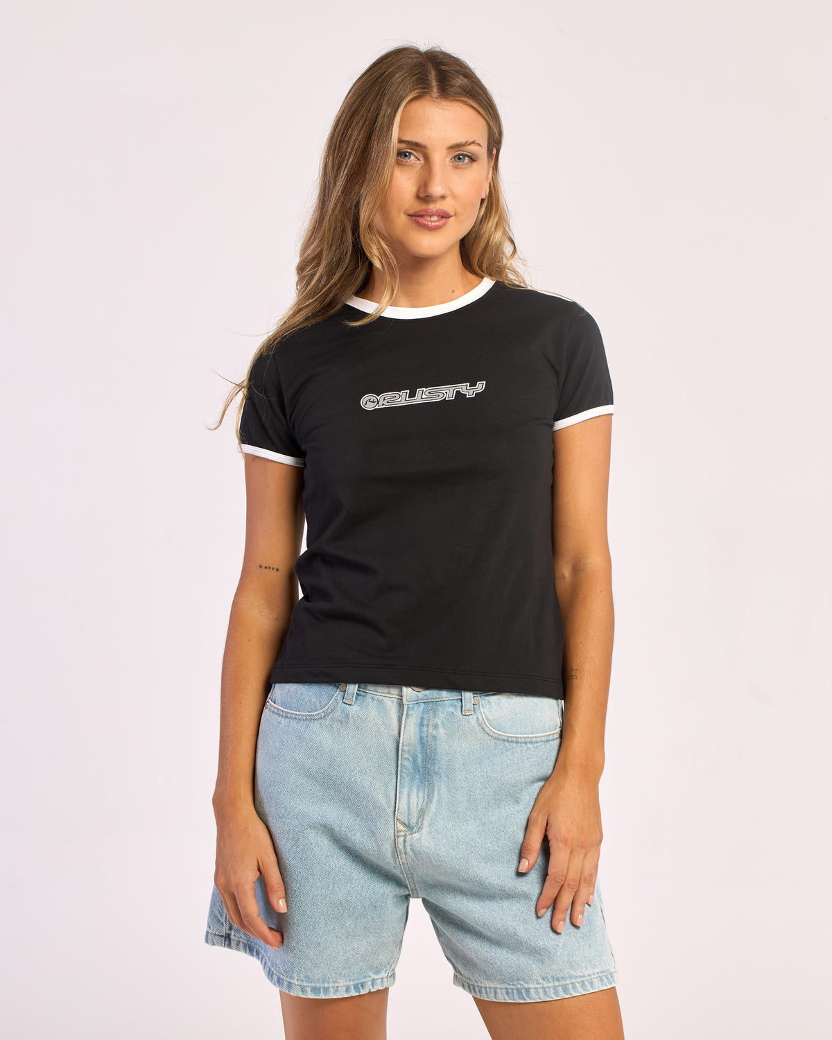 Remera Classic Ringer Baby Black