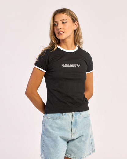 Remera Classic Ringer Baby Black