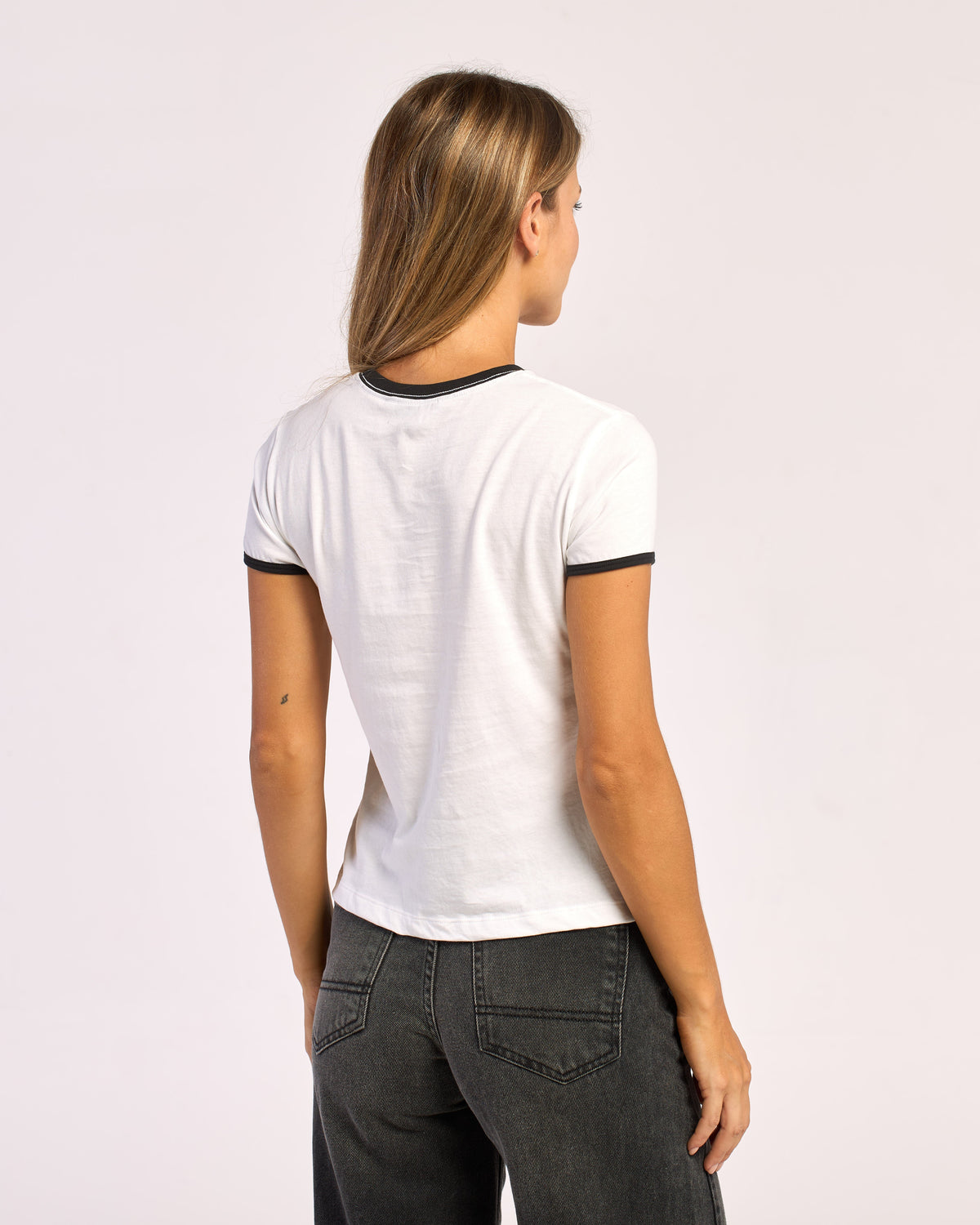 Remera Classic Ringer Baby White