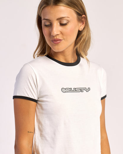 Remera Classic Ringer Baby White