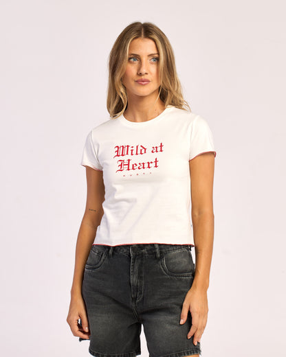 Remera Wild At Heart Mini Ecru
