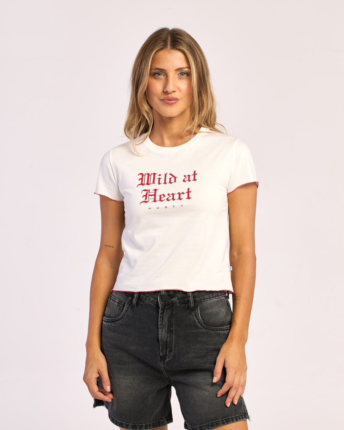 Remera Wild At Heart Mini Ecru