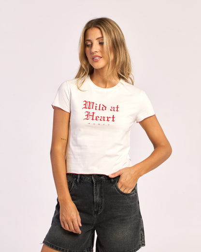 Remera Wild At Heart Mini Ecru