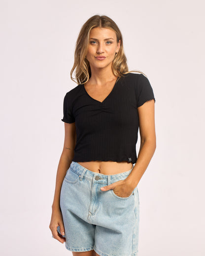 Remera Polly Anna Pointelle Baby 2.0 Black
