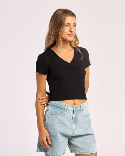 Remera Polly Anna Pointelle Baby 2.0 Black