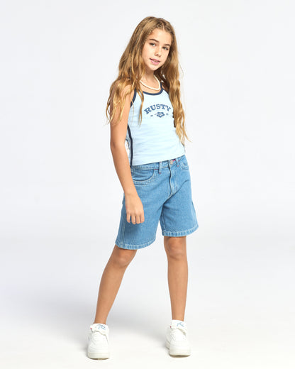 Musculosa Bella Tank Girls Retro Blue