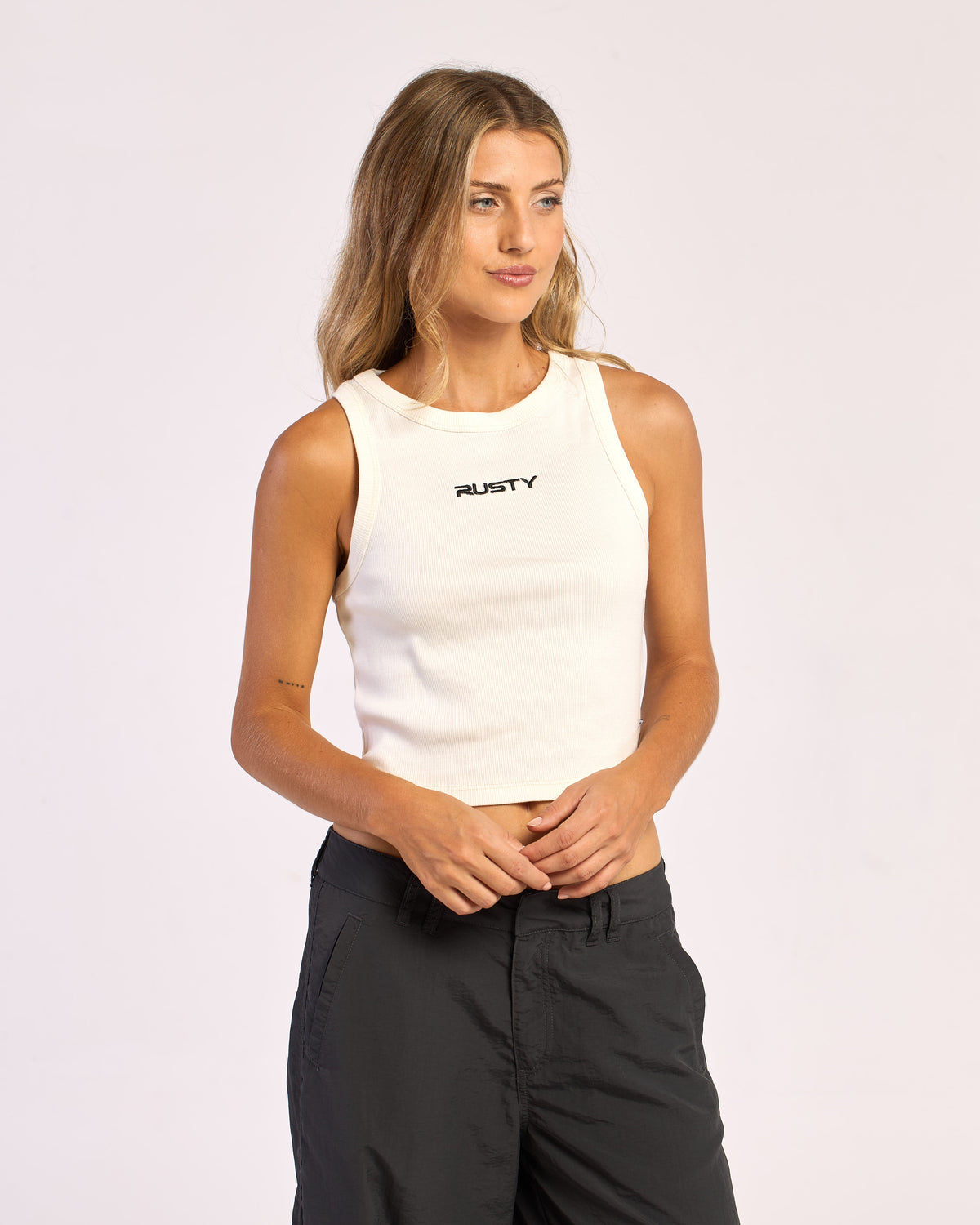 Musculosa Brand Racer 2.0 Tank Ecru
