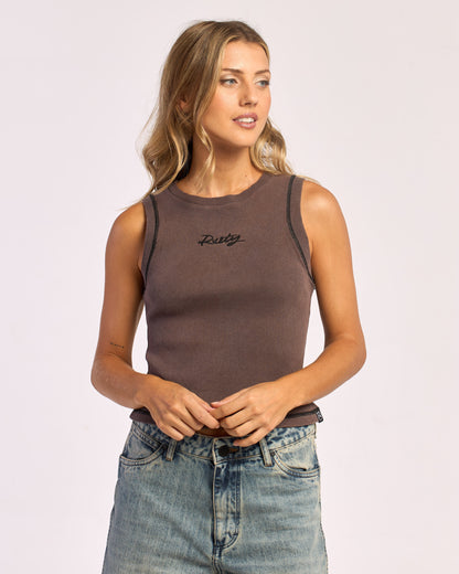 Musculosa New Age Process Tank Vintage Black