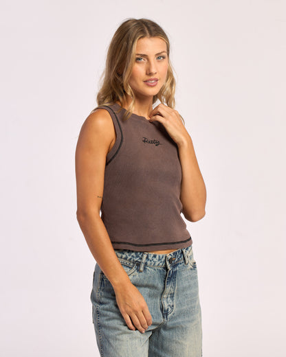 Musculosa New Age Process Tank Vintage Black