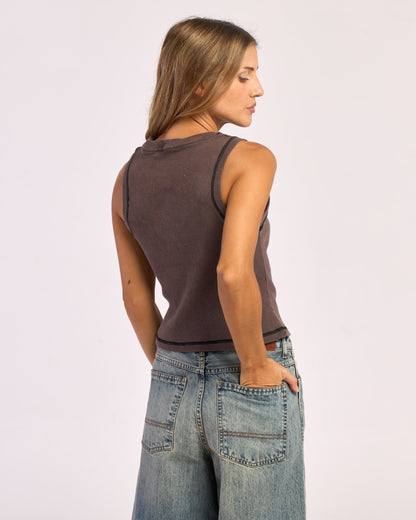 Musculosa New Age Process Tank Vintage Black