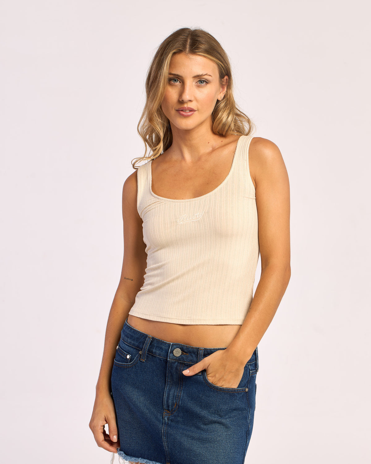 Musculosa Cassian Tank 2.0 Ecru