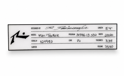 Surfboard Rusty MINI-TANKER 8.4 Blanca