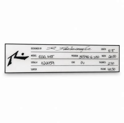 Surfboard Rusty EGG NOT 6.8 Blanca Round