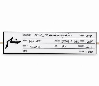 Surfboard Rusty EGG NOT 6.8 Blanca Squash