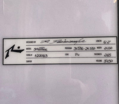 Surfboard Rusty SMOOTHIE 6.2 Blanca