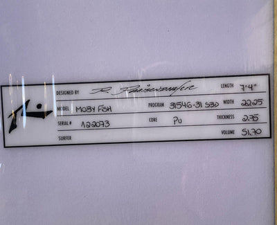 Surfboard Rusty MOBY FISH 7.4 Blanca