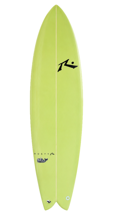 Surfboard Rusty MOBY FISH 7.4 Verde