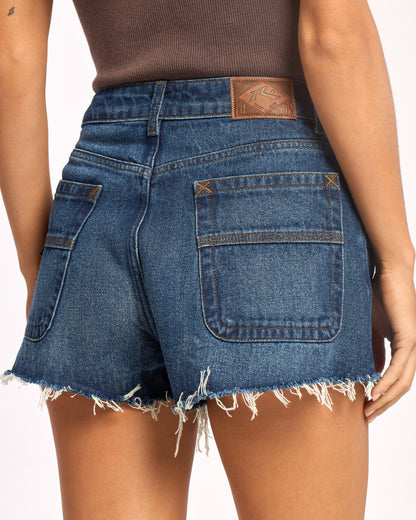 Bermuda Penny 2.0 Kick Flare Denim Deep Sea Blue