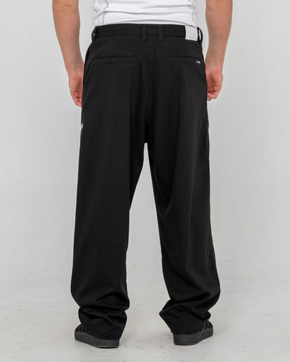 Pantalon Jasper Baggy Pleated Suit Black