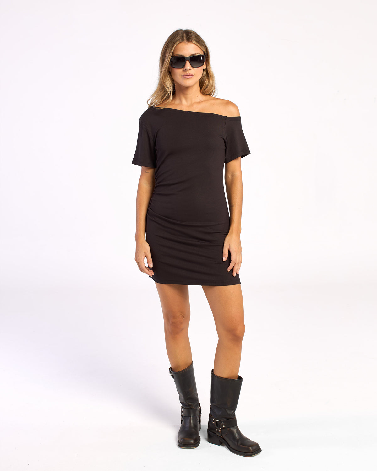 Vestido Sally Slouch Off Shoulder Black