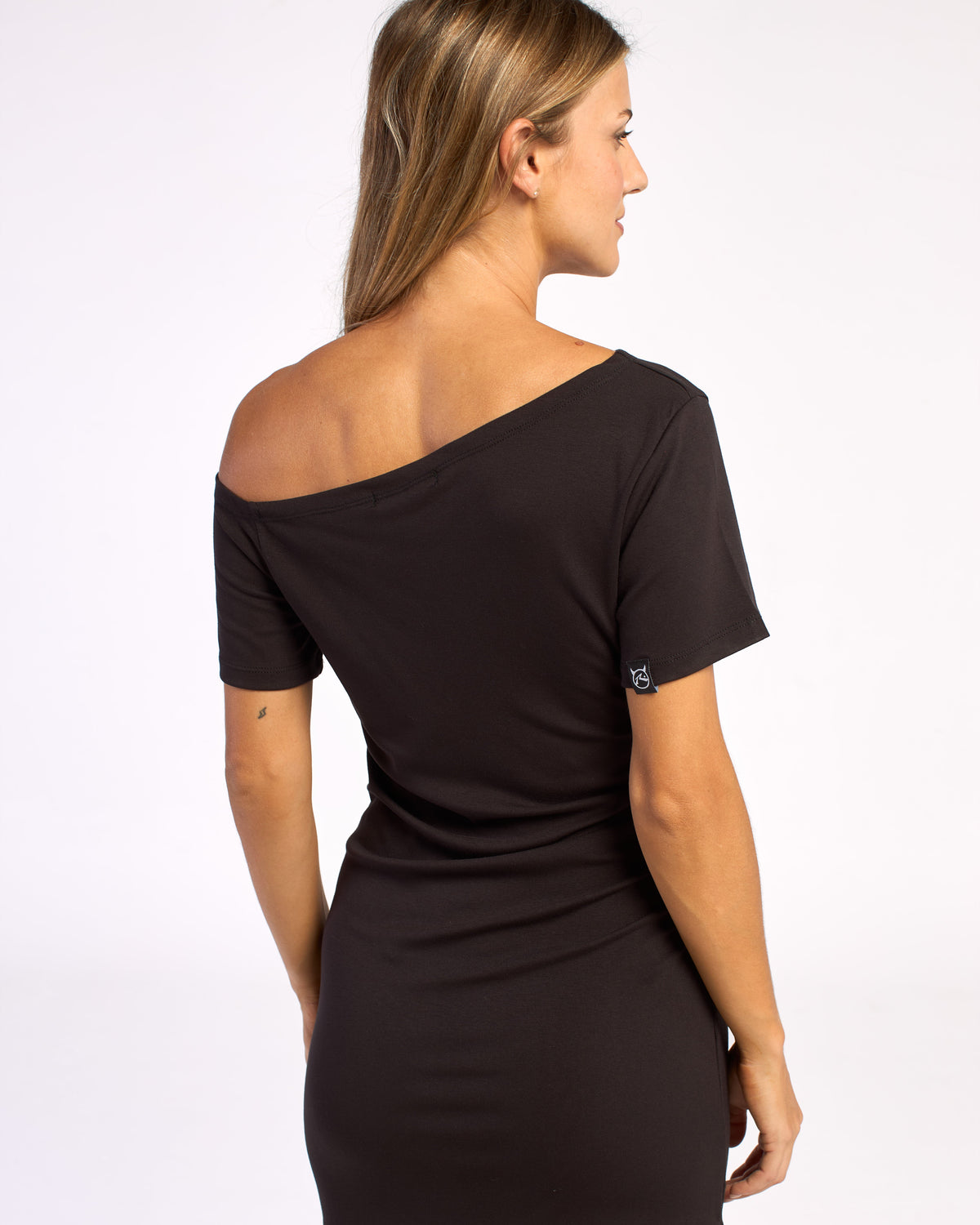 Vestido Sally Slouch Off Shoulder Black