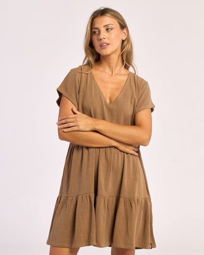 Vestido Tiered Toasted
