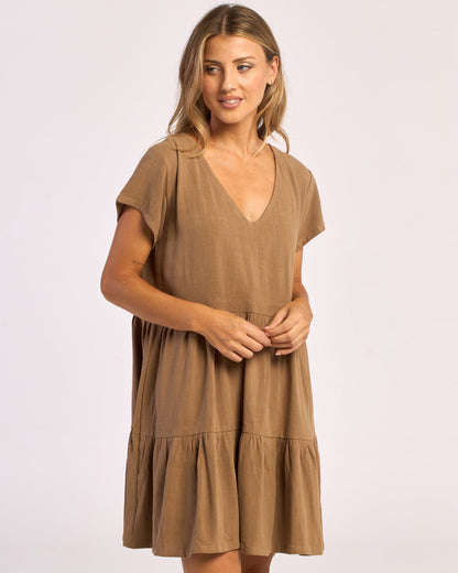 Vestido Tiered Toasted