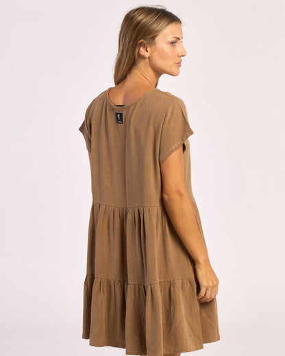 Vestido Tiered Toasted