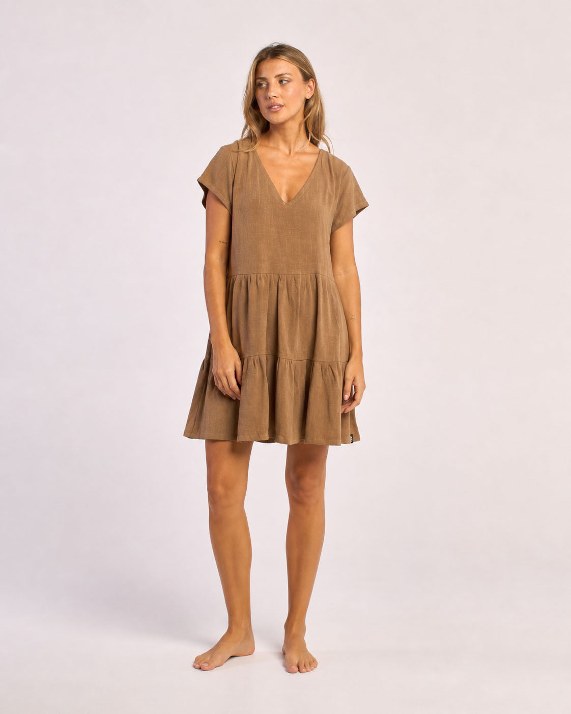 Vestido Tiered Toasted