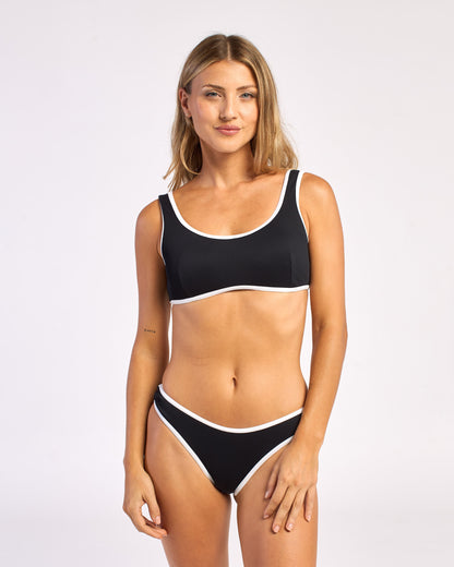 Bikini Alto Bloom Contrast Bikini Top Black