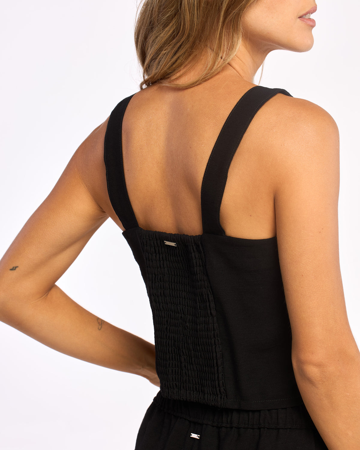 Fashion Top Byron Sleeveless Crop Top Black