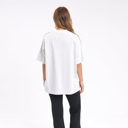 Remera All Saint Collegiate Oversize Grey Marle