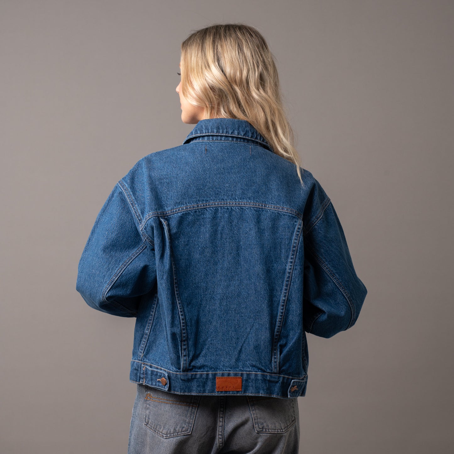 Campera Liviana All Time Oversized Denim Middy Blue