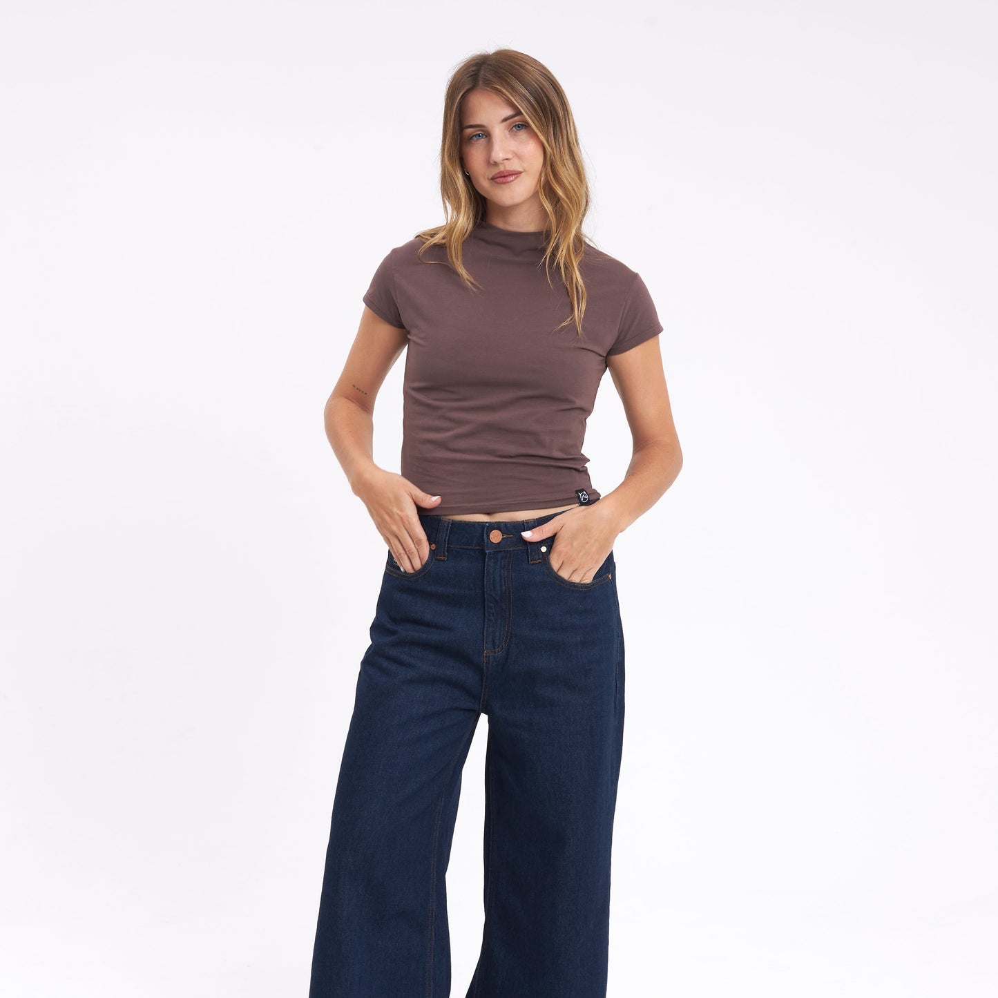 Fashion Top Annie Hi Neck Baby Chestnuit