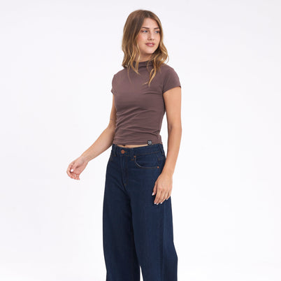 Fashion Top Annie Hi Neck Baby Chestnuit