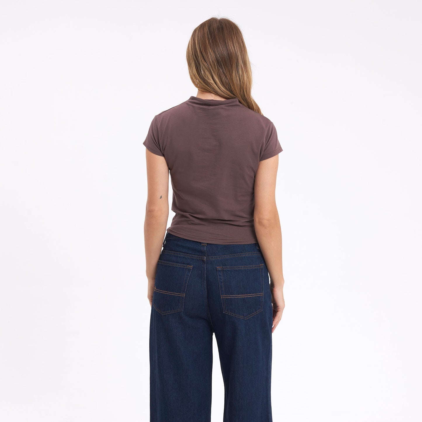 Fashion Top Annie Hi Neck Baby Chestnuit