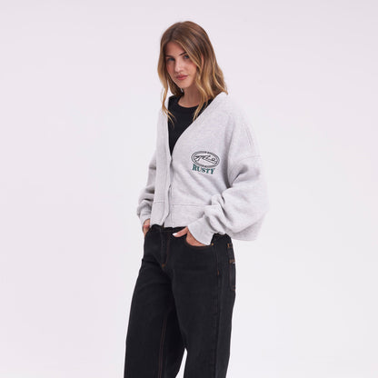 Campera Canguro Atomic Cardigan Grey Marle