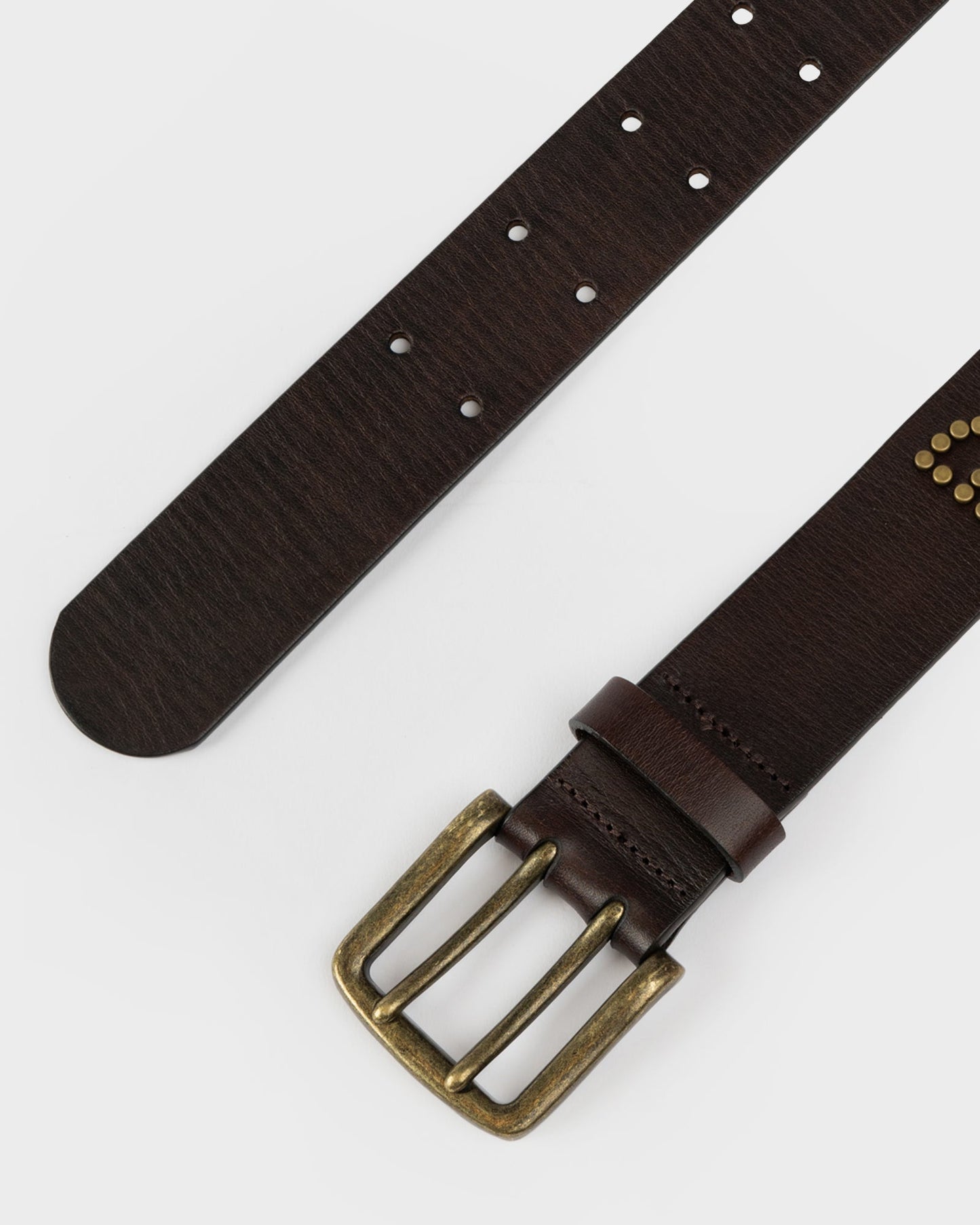 Cinturon Tease Leather Stud Belt Black