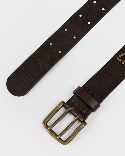 Cinturon Tease Leather Stud Belt Black