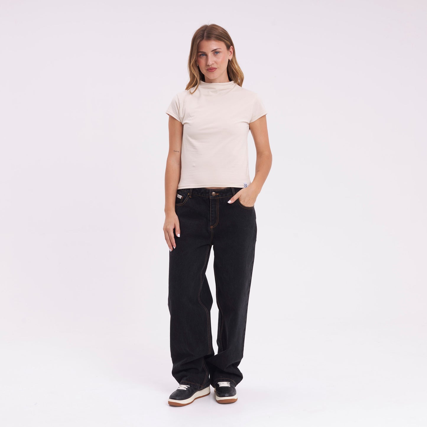 Jean Bethany Baggy Low Rise Black Out